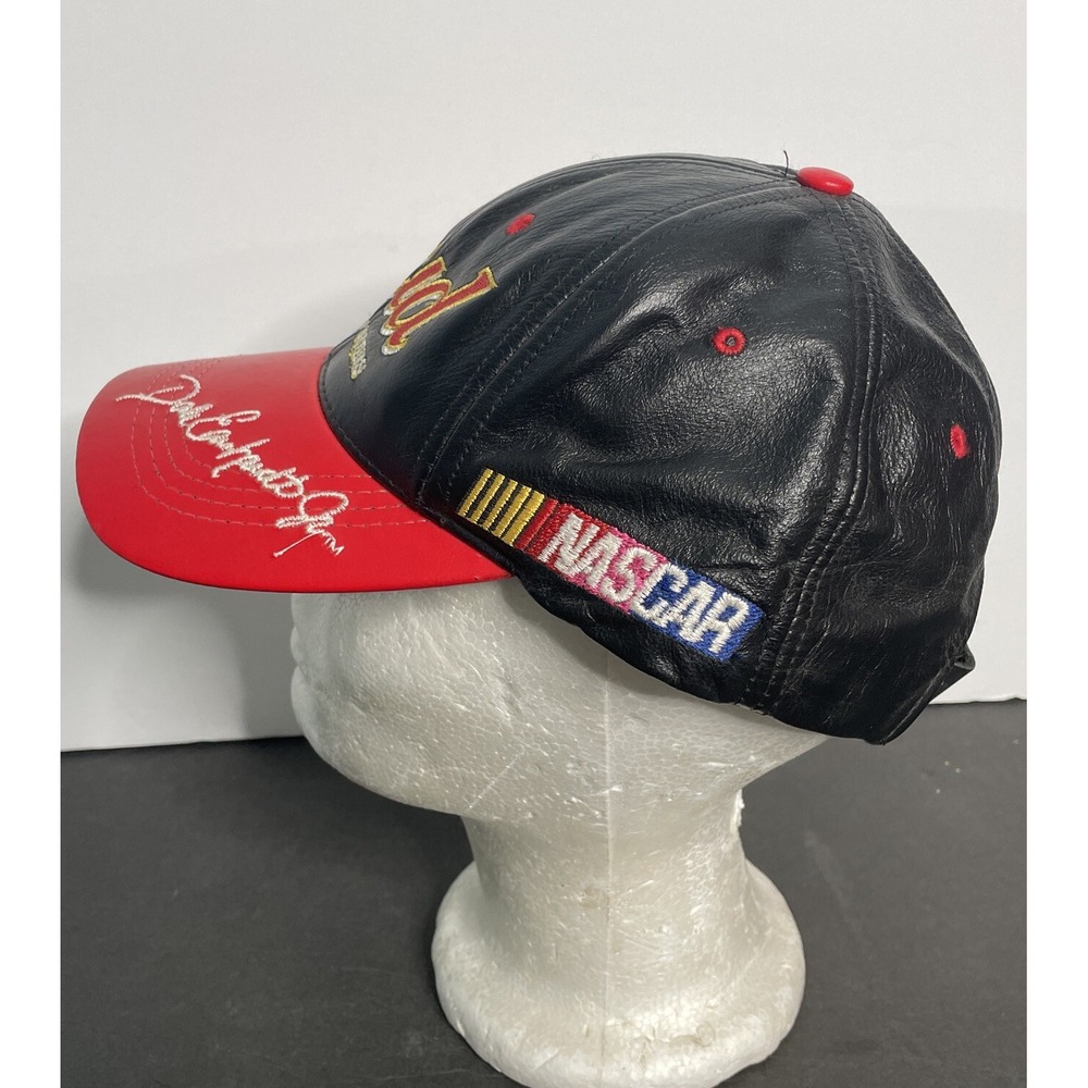 Vintage Leather Dale Earnhardt Jr #8 Bud King Of Beers Nascar Adjustable Hat Cap - Picture 2 of 7